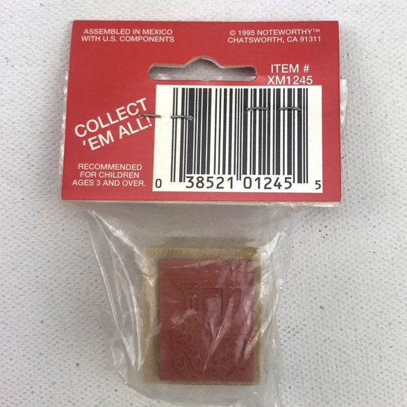 Vintage Noteworthy Christmas Rubber Stampers Angel Joy Trumpet Craft Supply Stam - Picture 2 of 2